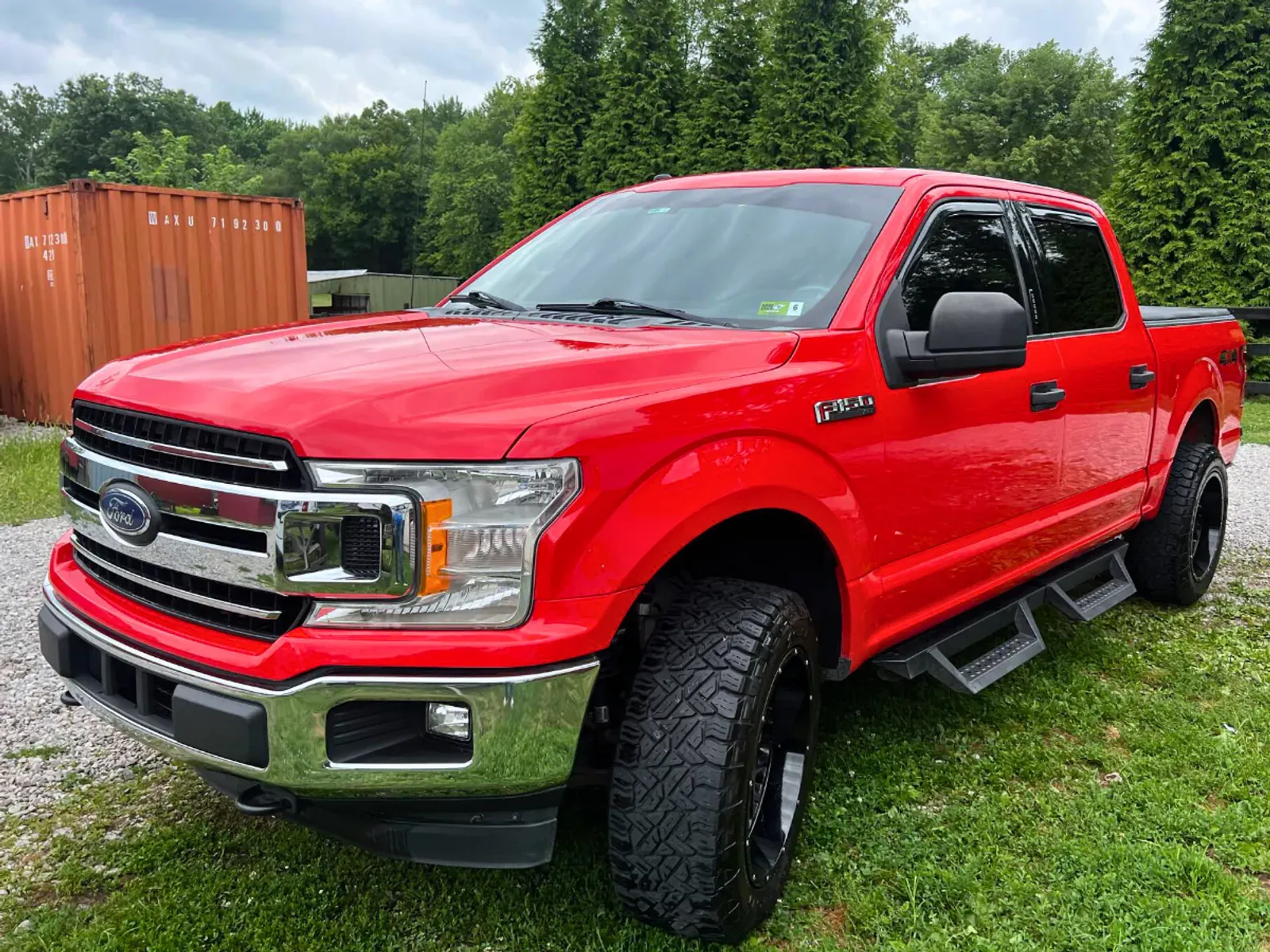 Red Ford with brilliant exterior shine and protection